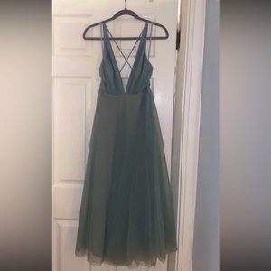 Hello Molly KISS THE GIRL MIDI DRESS SAGE